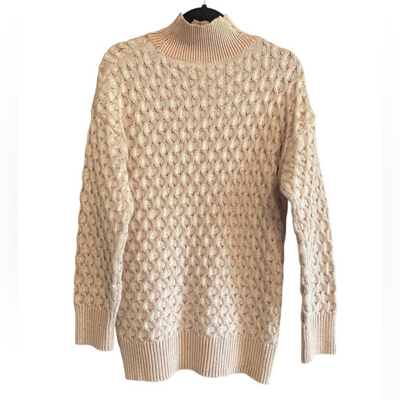 NWOT Knox Rose Woman’s Cream/Orange Turtleneck Sweater, Size XS - Picture 6 of 7